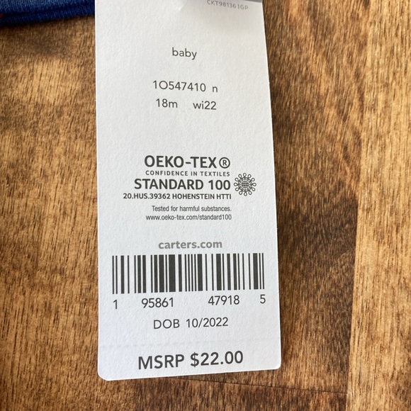 NEW Carters Baby Hearts Long Sleeve Jumpsuit 18 Months - Picture 10 of 10